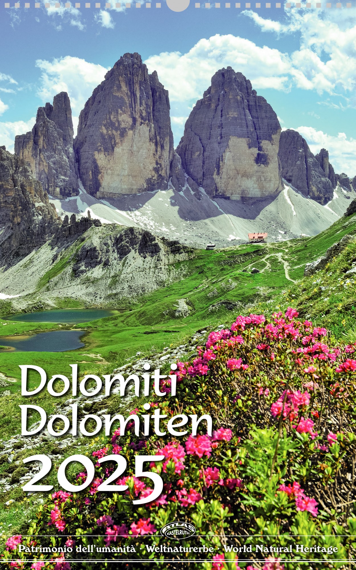 Wall calendar Dolomites 2025 30 x 48 cm (portrait format) Atlas